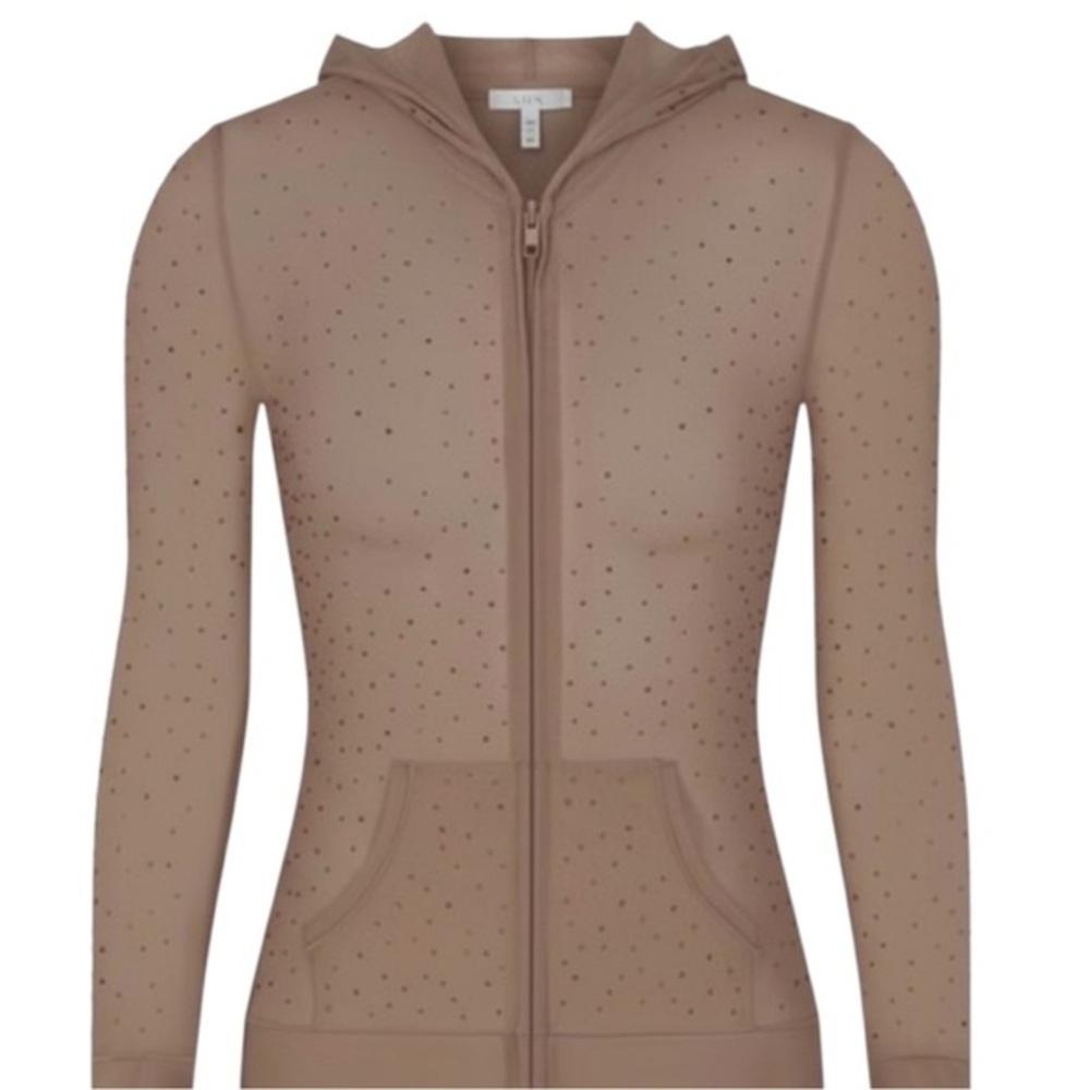 SKIMS Mesh Rhinestone Cover Up Zip Up – Desert | NWT | Resort wear - Swim